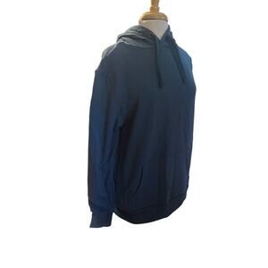 Women S Kickee Blue Hooded Pullover Fleece Sweatshirt Oversized Lounge Soft